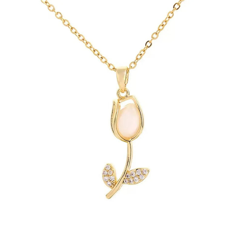 GARGANTILHA TULIPA BANHADA EM OURO 18K