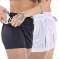 Kit com 3 Shorts Duplo Feminino 2 em 1