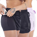 Kit com 3 Shorts Duplo Feminino 2 em 1