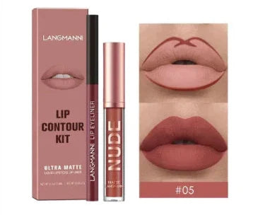 Conjunto 2 Peças Gloss e Lápis Labial Efeito Matte