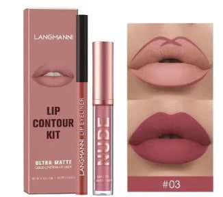 Conjunto 2 Peças Gloss e Lápis Labial Efeito Matte