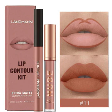 Conjunto 2 Peças Gloss e Lápis Labial Efeito Matte